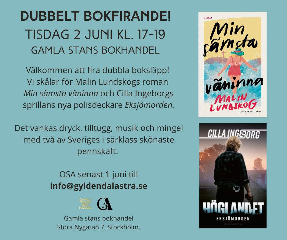 Boksläpp av Malin Lundskogs & Cilla Ingeborgs nya böcker !
